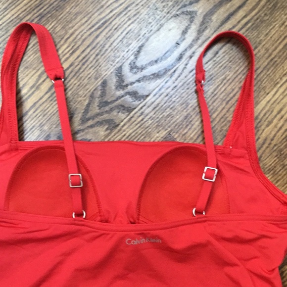 Calvin Klein Red Two Piece Tankini Swim Suit - Picture 11 of 12